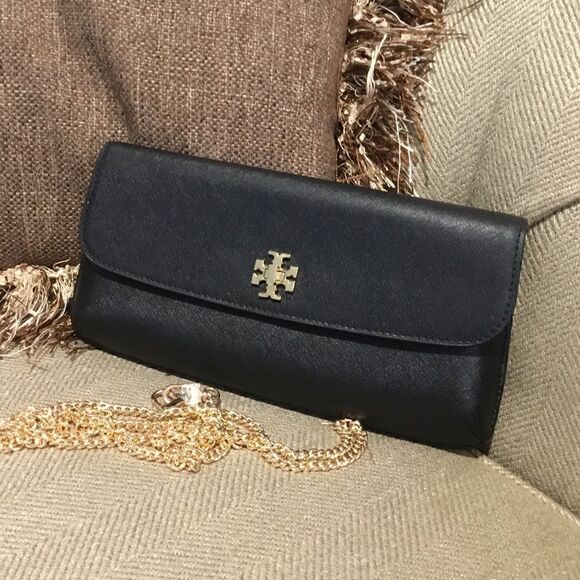 TORY BURCH DIANA CLUTCH BLACK CROSSBODY BAG - Picture 10 of 10